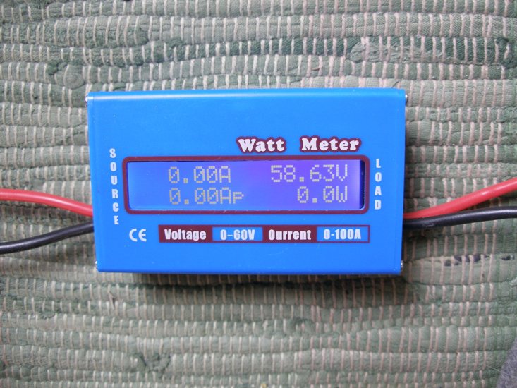 Wattmeter max. 5-60V, 100A - zum Schließen ins Bild klicken