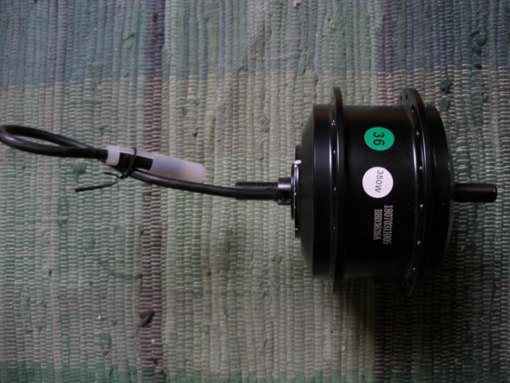 Tongsheng Motor vorne, high torque, 230 RPM, 250-350W, schwarz - zum Schließen ins Bild klicken