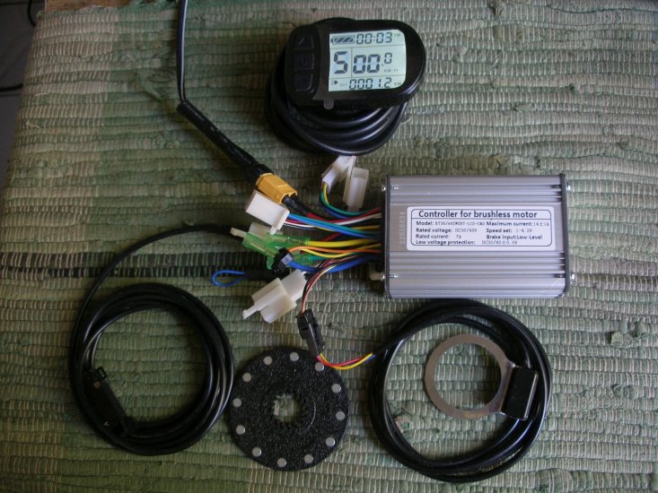 Controller 36/48V 14A + LCD5 + PAS + Speed - zum Schließen ins Bild klicken