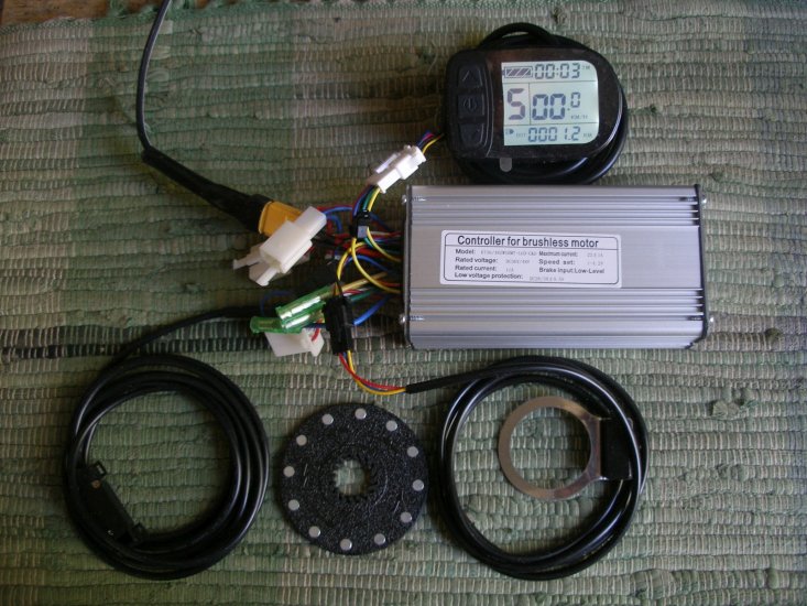 Controller 36/48V 22A + LCD5 + PAS + Speed - zum Schließen ins Bild klicken