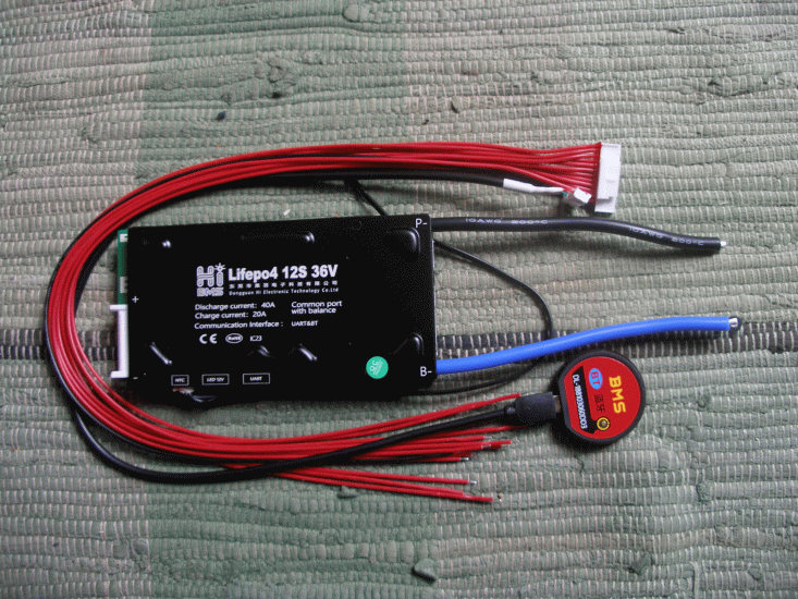 Smart BMS II, 12S, bis ca. 40 Ampere, LiFePO4, bluetooth - zum Schließen ins Bild klicken
