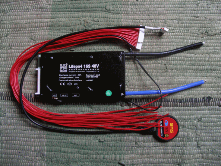 Smart BMS II, 16S, bis ca. 40 Ampere, LiFePO4, bluetooth - zum Schließen ins Bild klicken