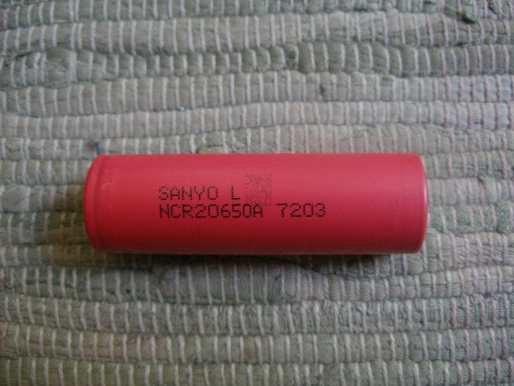 Sanyo NCR20650A mit 3100 mAh - zum Schließen ins Bild klicken