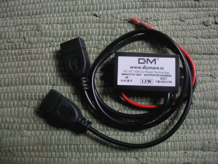 Spannungswandler 7 - 20 V auf 5 Volt USB A, ca. 3A - zum Schließen ins Bild klicken