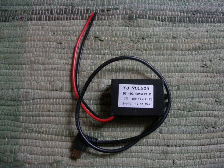 Spannungswandler 8 - 90 V auf 5 Volt USB C Anschluss - zum Schließen ins Bild klicken